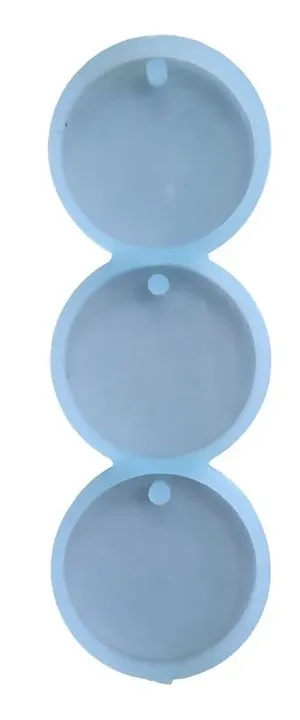 Molde de silicona circulo colgante collar o llavero x3