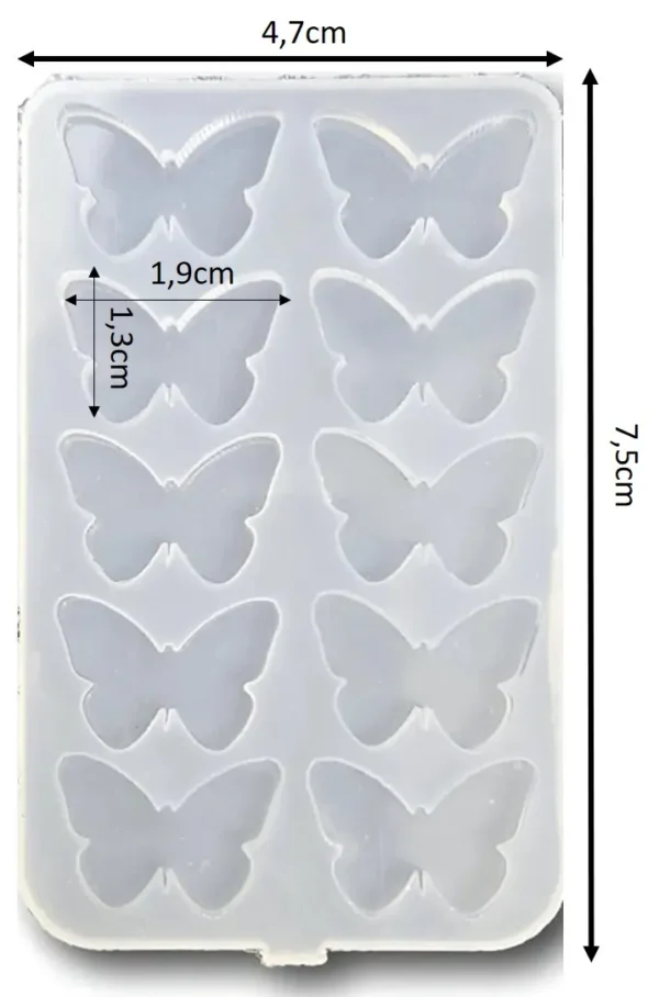 Molde de silicona mini mariposas X10