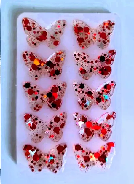 Molde de silicona mini mariposas X10