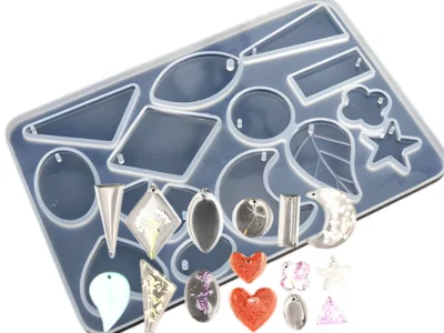 Molde de silicona dijes o collares x15 colgantes - joyería en resina