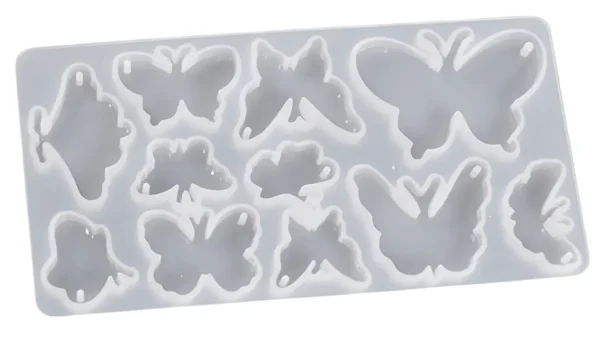 Molde de silicona mariposas de diferentes medidas x11