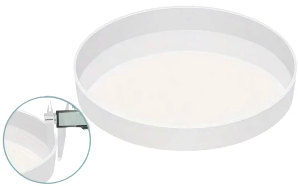 Molde de silicona para mesa circular gruesa - mesa ratona gran espesor - mesa de rio circular