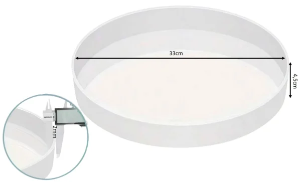 Molde de silicona para mesa circular gruesa - mesa ratona gran espesor - mesa de rio circular