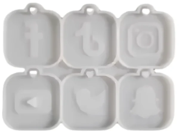 Molde de silicona logos de redes sociales