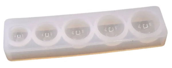 Molde de silicona semi esferas x5 medidas