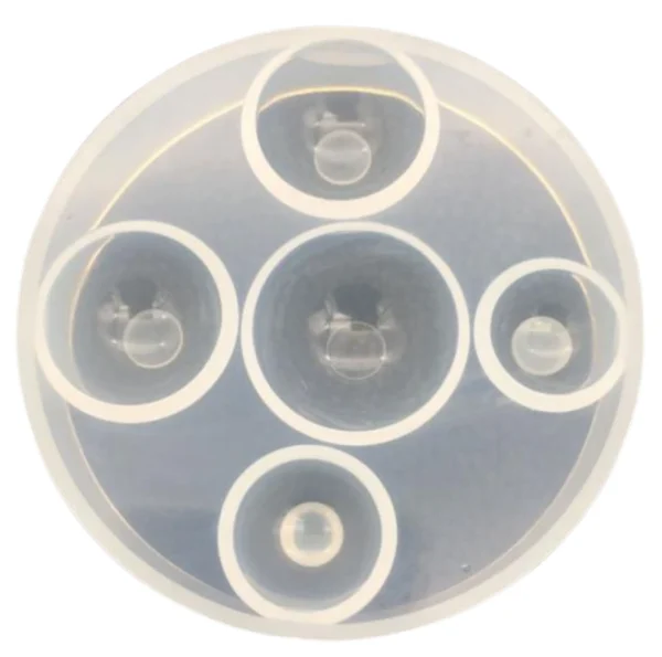Molde se silicona semiesferas semi óvalos x4 moldes - joyería en resina epoxi