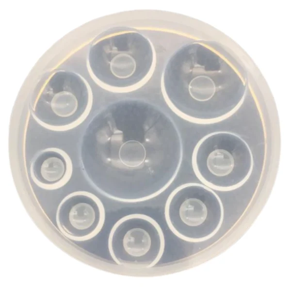 Molde se silicona semiesferas semi óvalos x4 moldes - joyería en resina epoxi