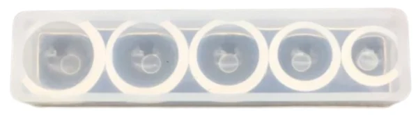 Molde se silicona semiesferas semi óvalos x4 moldes - joyería en resina epoxi