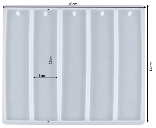 Molde de silicona señaladores de pagina 13cm x5