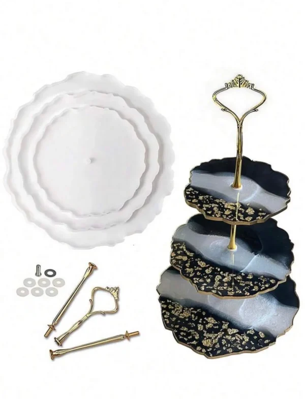 Molde de silicona set 3 bandejas torre con soportes