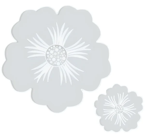 Molde de silicona bandeja de flor grande y chica x2