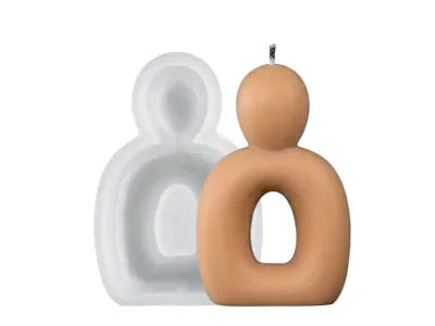 Molde de Silicona Escultura Familia Abstracta Mediana para Velas, Resina y Yeso