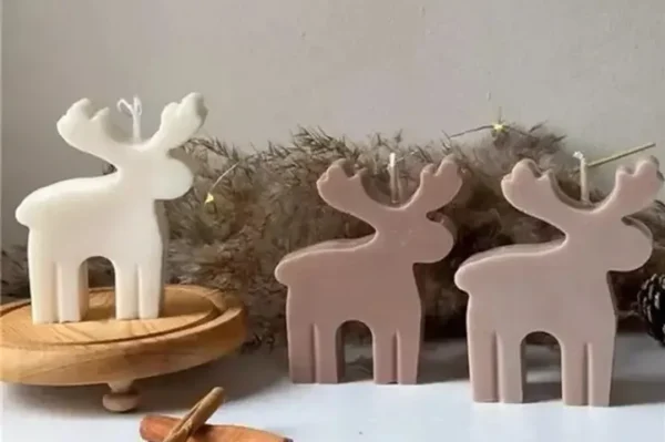 Molde de Silicona Reno o Ciervo (Navidad) para Velas, Resina y Manualidades