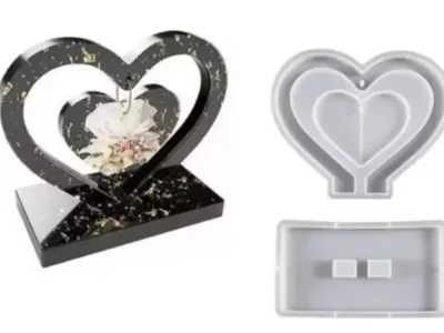 Molde-silicona-corazon-flotante Molde de Silicona Corazón Flotante para Resina, Yeso, Velas y Manualidades