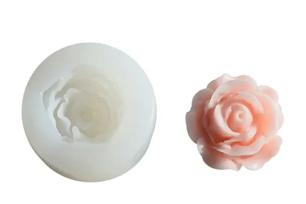 Molde de Silicona Mini Rosa para Velas, Yeso y Manualidades