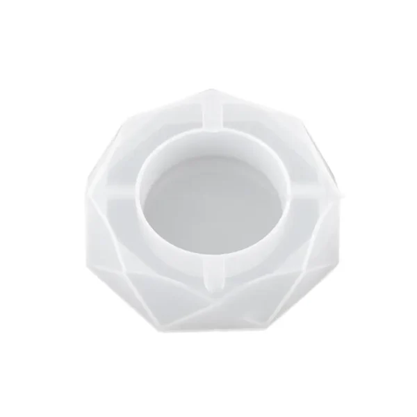 Molde de Silicona Cenicero Octogonal para Resina Epoxi, Yeso y Cemento