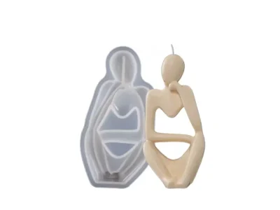 Molde-silicona-silueta-mujer-pensante Molde de Silicona Silueta Mujer Pensante para Resina, Yeso, Velas y Cemento