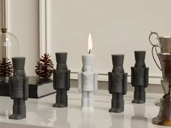 Molde de Silicona Navidad Soldado Cascanueces para Velas, Resina y Yeso