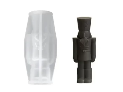 Molde de Silicona Navidad Soldado Cascanueces para Velas, Resina y Yeso