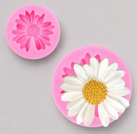 Molde de Silicona Margarita sin Punto para Velas, Yeso y Manualidades