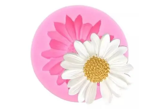 Molde de Silicona Margarita sin Punto para Velas, Yeso y Manualidades