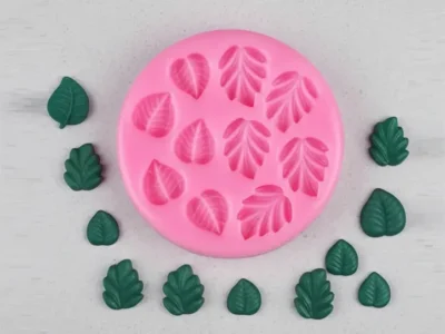 Molde silicona 10 hojas arbol-- Molde de Silicona 10 Hojas para Resina, Yeso y Cemento