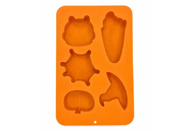 Molde de Silicona 5 Figuras de Halloween para Velas, Yeso y Cemento