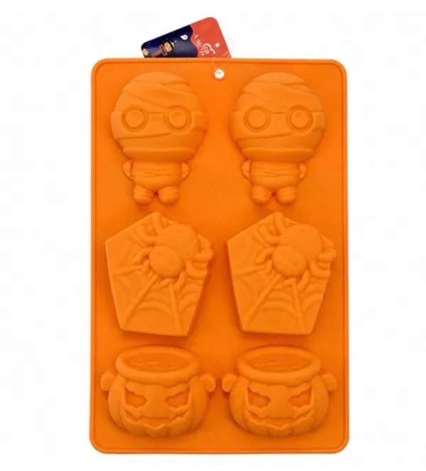 Molde de Silicona 6 Figuras de Halloween para Resina, Yeso y Cemento