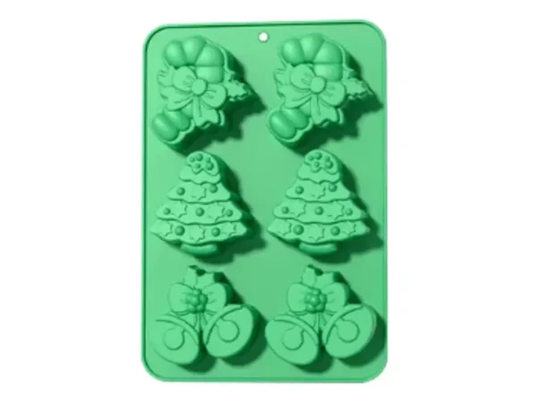 Molde de Silicona con 6 Figuras de Navidad
