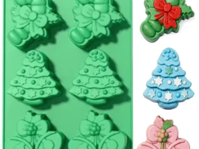Molde silicona 6 figuras Navidad-MUESTRA Molde de Silicona con 6 Figuras de Navidad