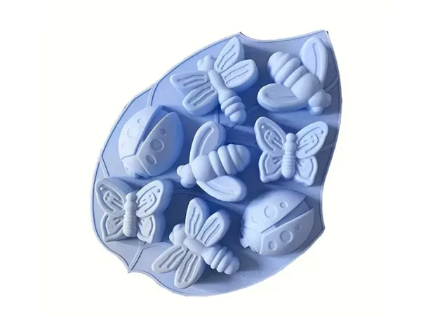Molde de Silicona con 8 Insectos de Jardín Grandes
