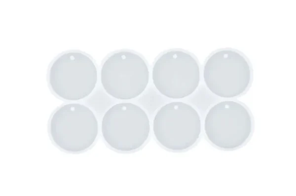 Molde de Silicona con 8 Llaveros Redondos