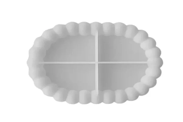 Molde de Silicona Bandeja Ovalada con Bordes de Burbujas