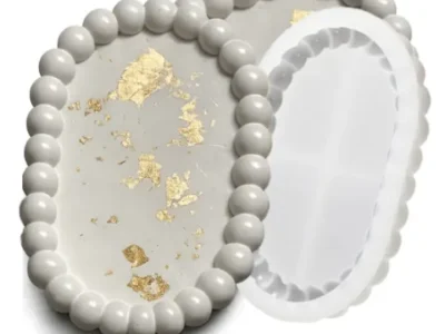 Molde silicona bandeja oval burbujas-MUESTRA Molde de Silicona Bandeja Ovalada con Bordes de Burbujas