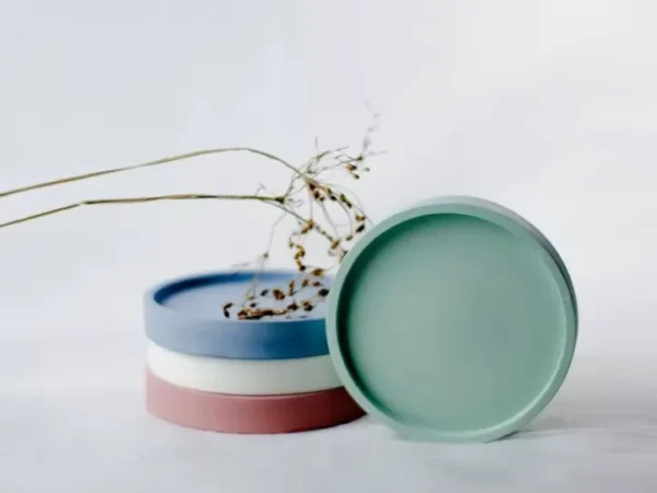 Molde de Silicona Porta Vaso Circular con Borde 8 cm para Resina, Yeso y Cemento