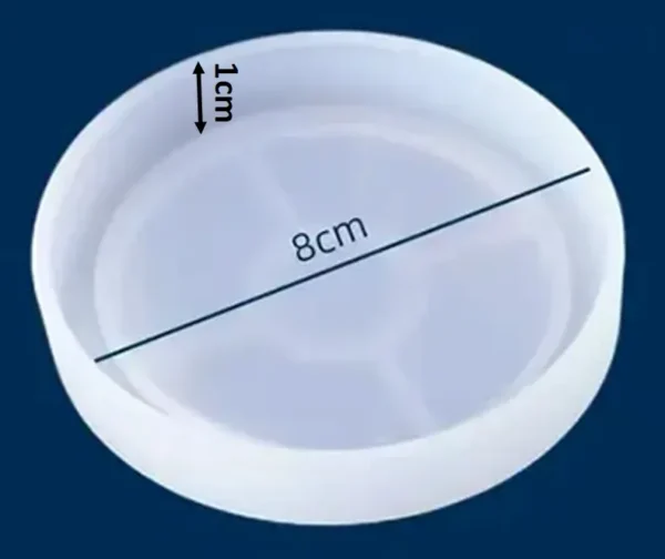 Molde de Silicona Porta Vaso Circular con Borde 8 cm para Resina, Yeso y Cemento