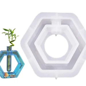 Molde de Silicona Florero Hidropónico Hexagonal