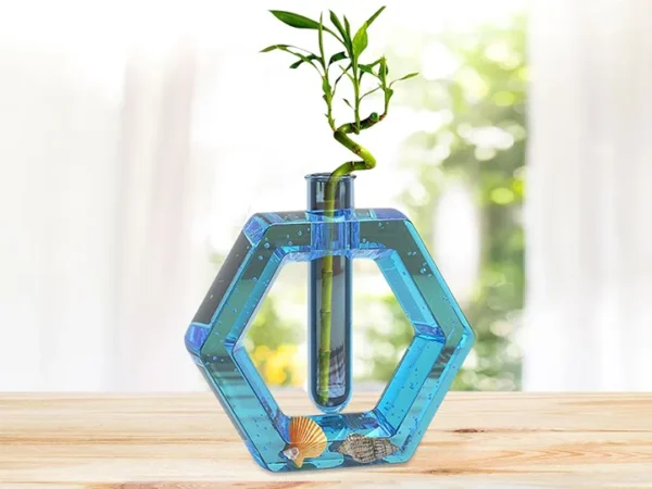 Molde de Silicona Florero Hidropónico Hexagonal