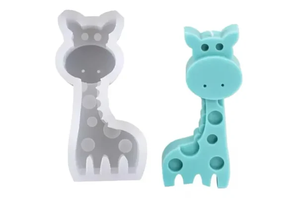 Molde de Silicona Jirafa Infantil para Resina, Yeso y Cemento