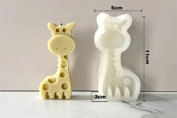 Molde de Silicona Jirafa Infantil para Resina, Yeso y Cemento