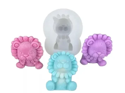 Molde silicona leoncito infantil- Molde de Silicona Leoncito Infantil para Velas, Yeso y Cemento