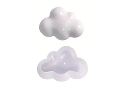 Molde silicona nube 3D chica-- Molde de Silicona Nube 3D CHICA para Resina, Yeso y Cemento