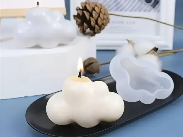 Molde de Silicona Nube 3D CHICA para Resina, Yeso y Cemento