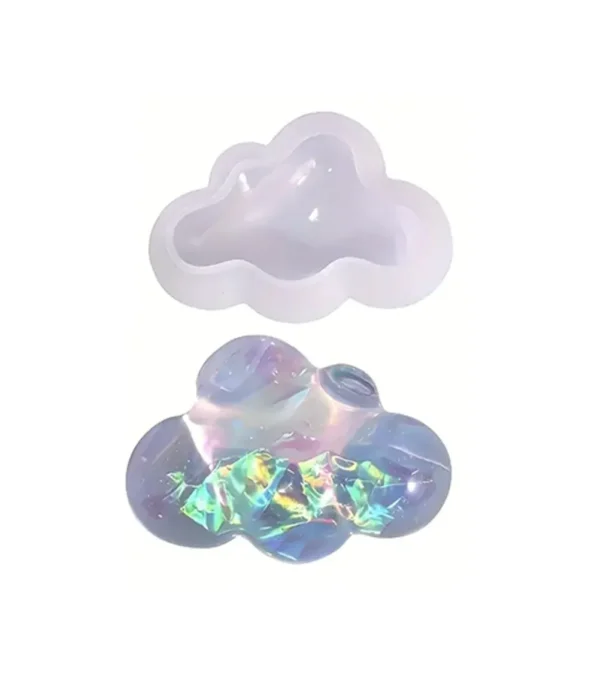 Molde de Silicona Nube 3D GRANDE para Resina, Yeso y Cemento