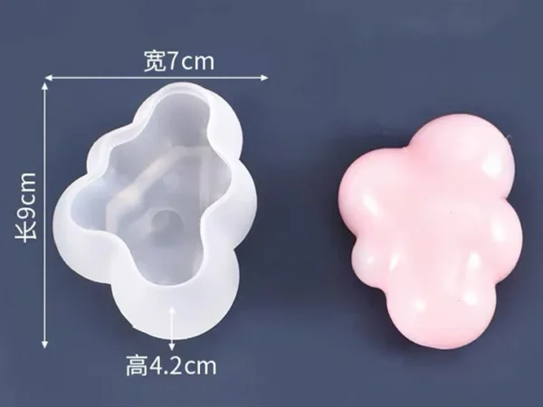 Molde de Silicona Nube 3D GRANDE para Resina, Yeso y Cemento