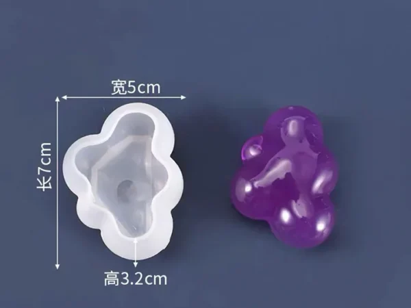 Molde de Silicona Nube 3D MEDIANA para Resina, Yeso y Cemento