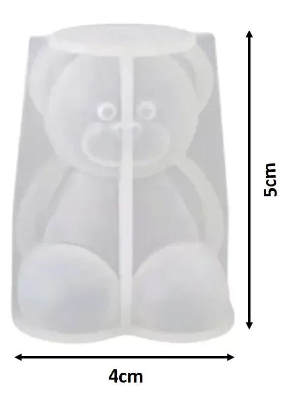 Molde de Silicona Mini Osito Sentado para Velas, Resina y Manualidades