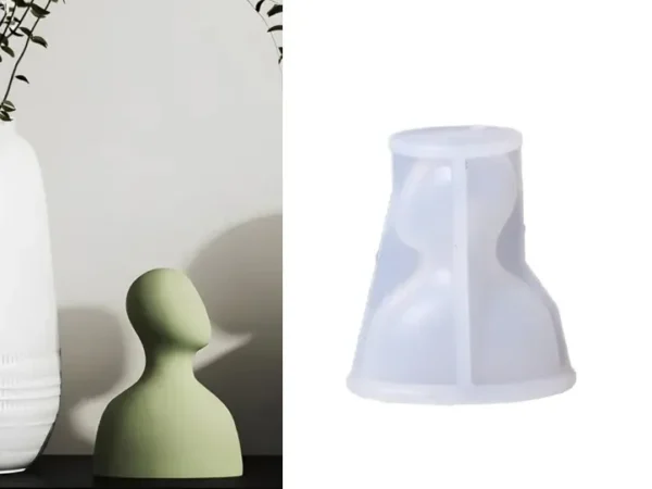 Molde de Silicona Silueta Chica Lisa para Resina, Vela y Yeso