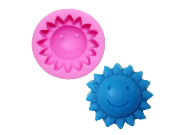 Molde de Silicona Sol Sonriente para Velas y Manualidades