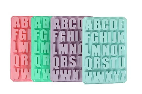 Molde de Silicona ABC Letras Mayúsculas de 2,5 cm de Profundidad